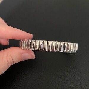 Silver Geometric Stretchy Bracelet